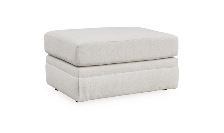 Modern Heritage Maitelynn Chalk Fabric Ottoman-Jennifer Furniture