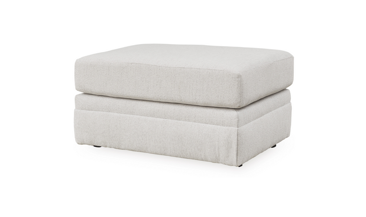 Modern Heritage Maitelynn Chalk Fabric Ottoman-Jennifer Furniture