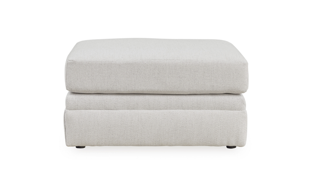 Modern Heritage Maitelynn Chalk Fabric Ottoman-Jennifer Furniture