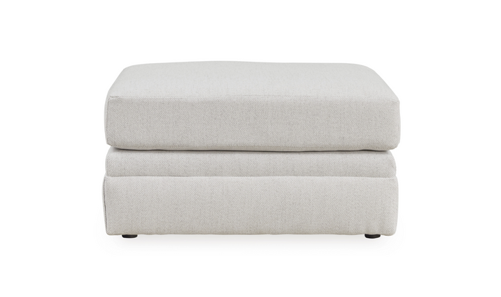 Modern Heritage Maitelynn Chalk Fabric Ottoman-Jennifer Furniture