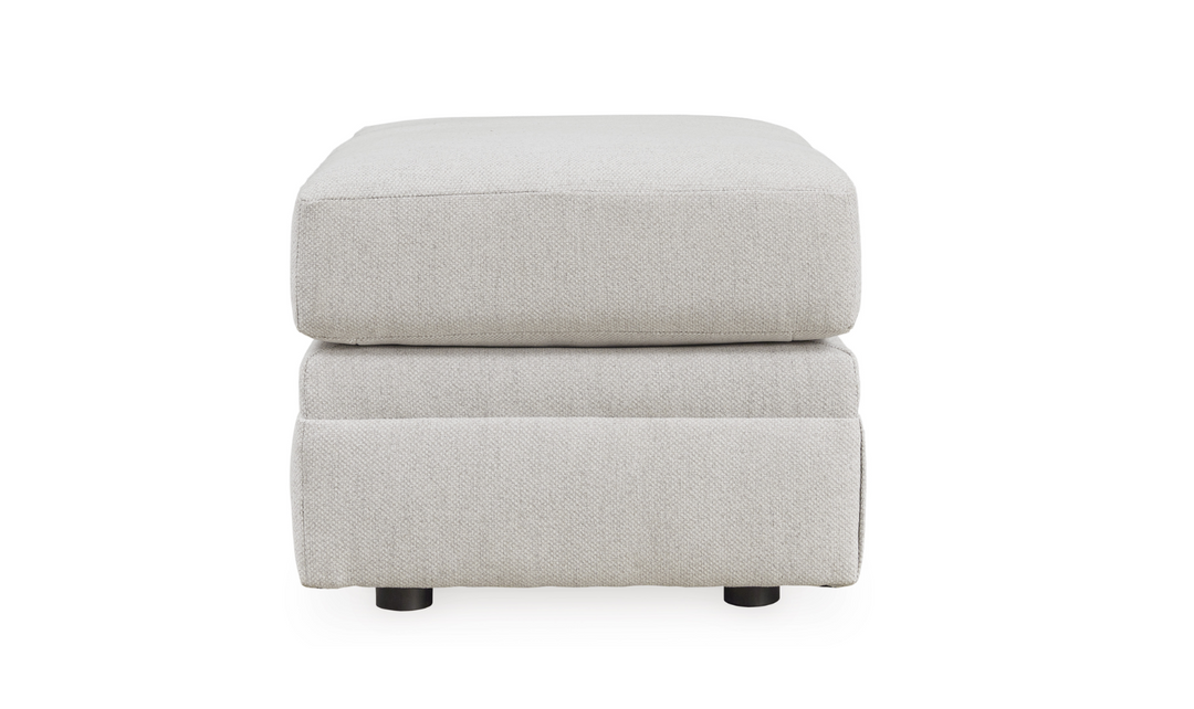 Modern Heritage Maitelynn Chalk Fabric Ottoman-Jennifer Furniture