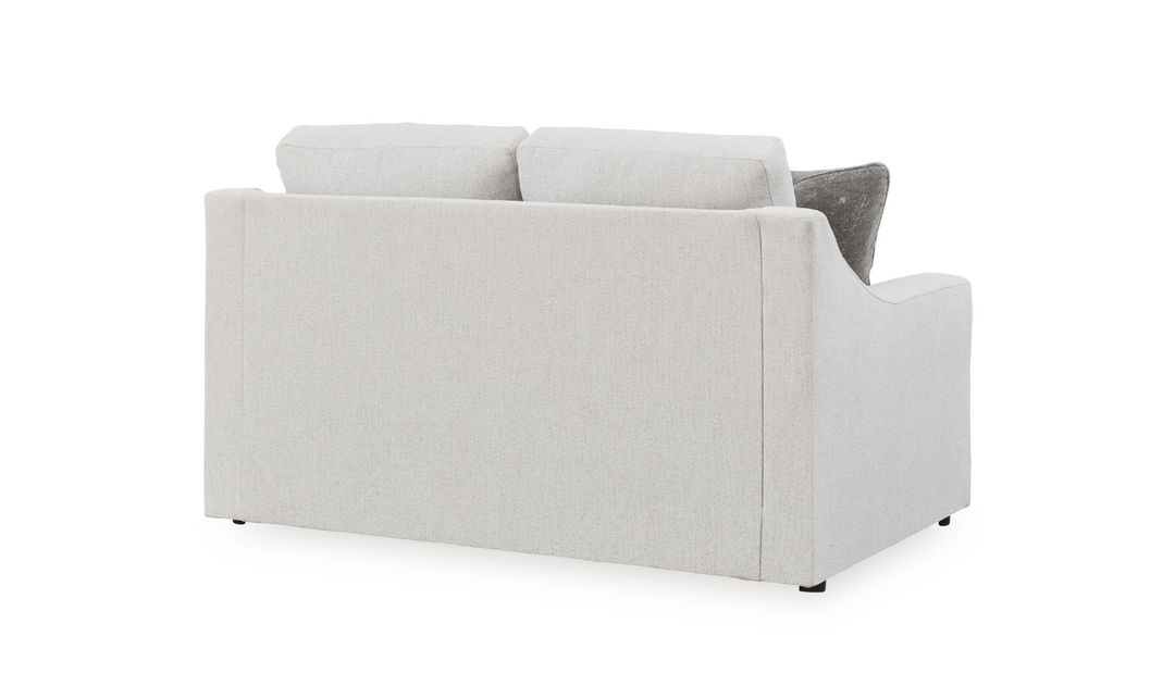 Modern Heritage Maitelynn Fabric Loveseat In Chalk-jennifer Furniture