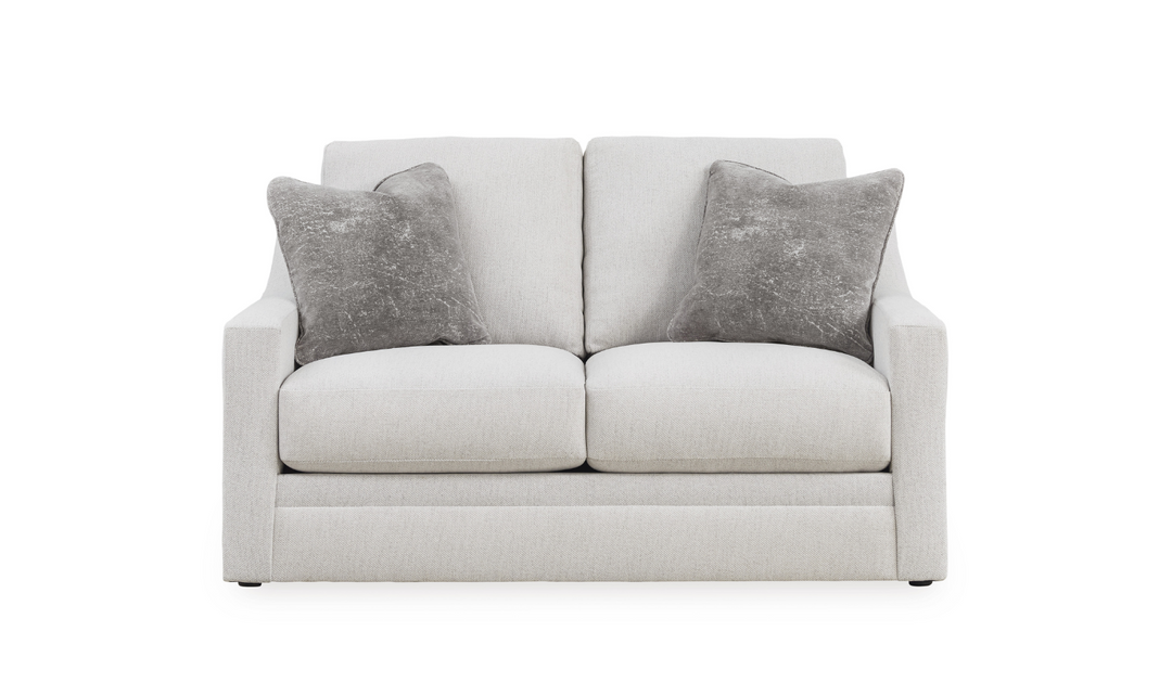 Modern Heritage Maitelynn Fabric Loveseat In Chalk-jennifer Furniture