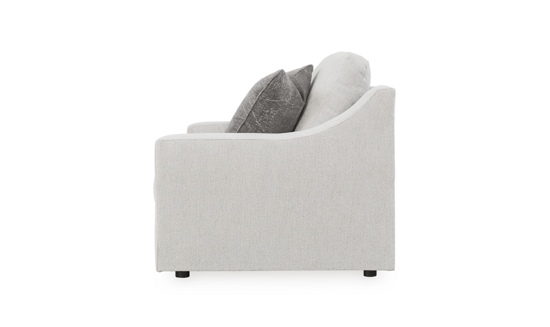 Modern Heritage Maitelynn Fabric Loveseat In Chalk-jennifer Furniture