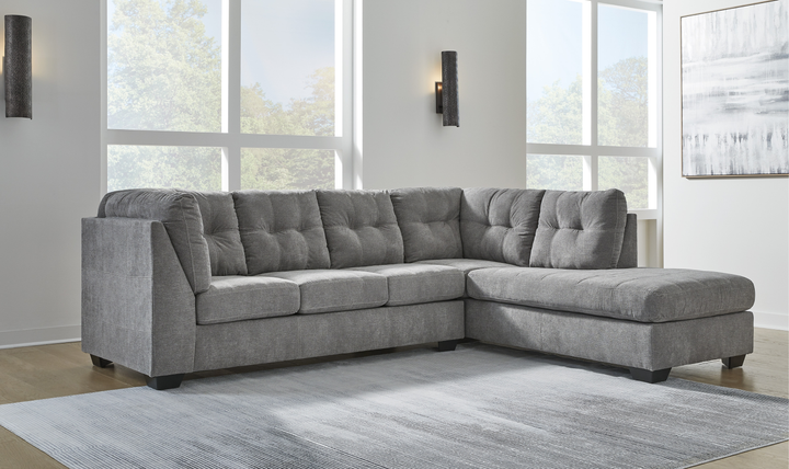 Modern Heritage Marleton 2-Piece Fabric Full Sleeper Sectional with Chaise-Jennifer Furniture