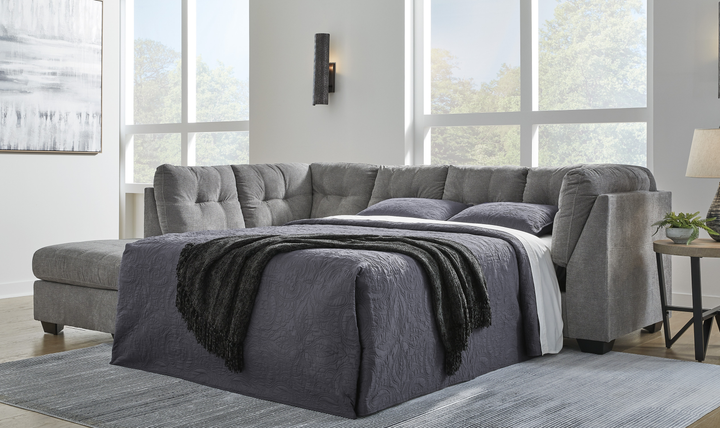 Modern Heritage Marleton 2-Piece Fabric Full Sleeper Sectional with Chaise-Jennifer Furniture