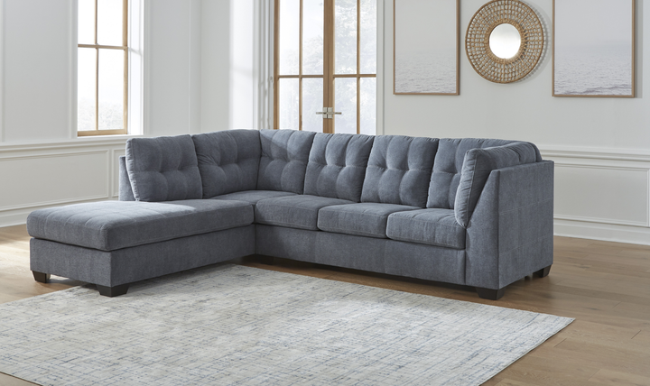 Modern Heritage Marleton 2-Piece Fabric Full Sleeper Sectional with Chaise