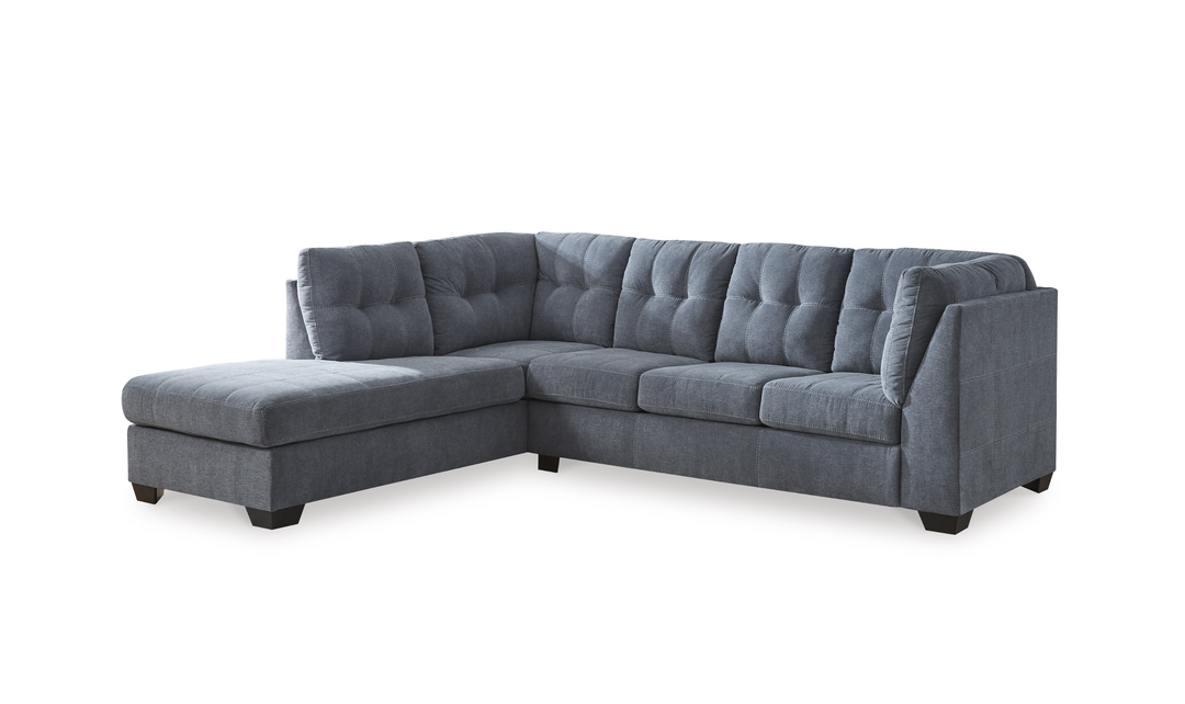 Modern Heritage Marleton 2-Piece Tufted Fabric Sectional with Chaise - Jennifer Furniture