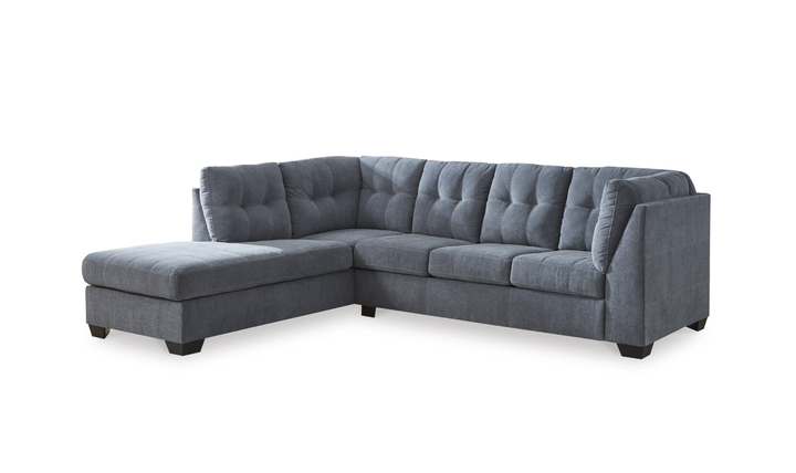 Modern Heritage Marleton 2-Piece Tufted Fabric Sectional with Chaise - Jennifer Furniture