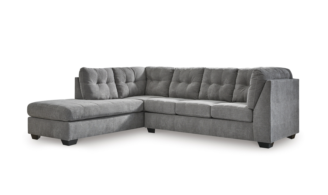 Modern Heritage Marleton 2-Piece Tufted Fabric Sectional with Chaise - Jennifer Furniture