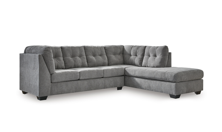 Modern Heritage Marleton 2-Piece Tufted Fabric Sectional with Chaise - Jennifer Furniture