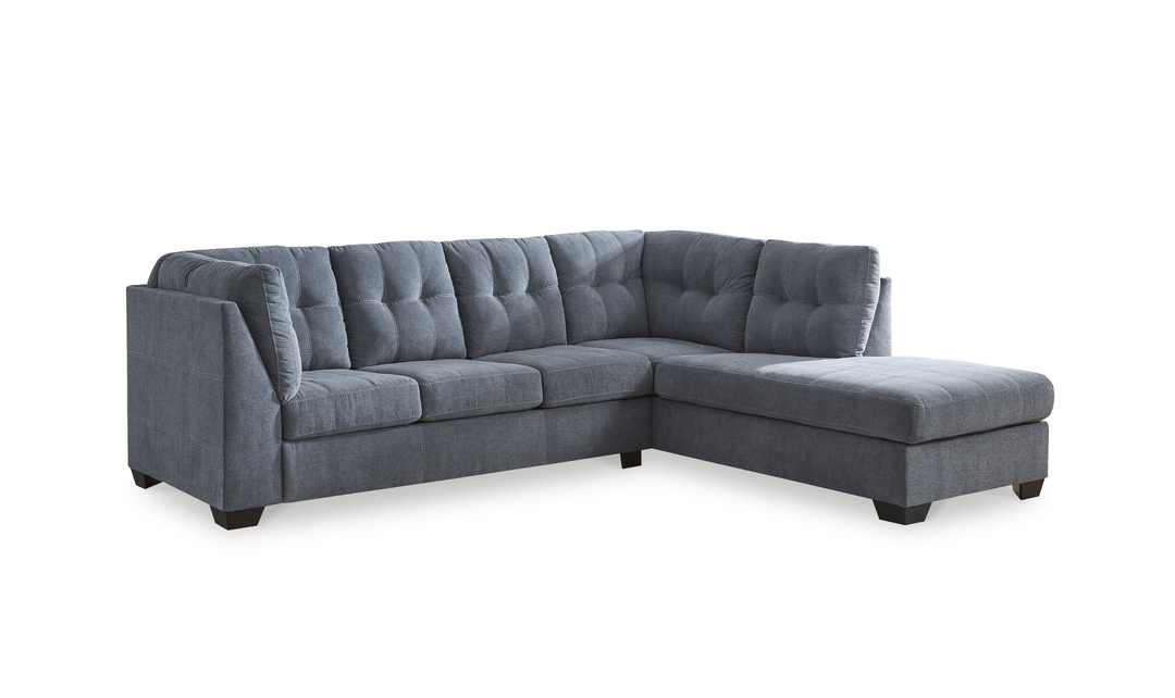 Modern Heritage Marleton 2-Piece Tufted Fabric Sectional with Chaise - Jennifer Furniture