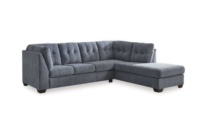 Modern Heritage Marleton 2-Piece Tufted Fabric Sectional with Chaise - Jennifer Furniture