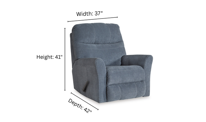 Modern Heritage Marleton Rocker Recliner with One-Pull Reclining Mechanism
