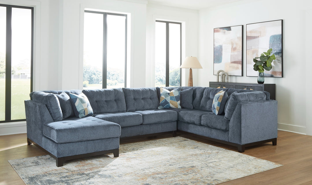 Modern Heritage Maxon Place 3-Piece Sectional with Chaise-Jennifer Furniture