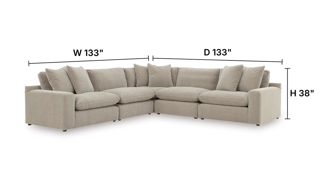 Modern Heritage Maxton Heights 5-Piece Sectional Sofa-Jenniferfurniture