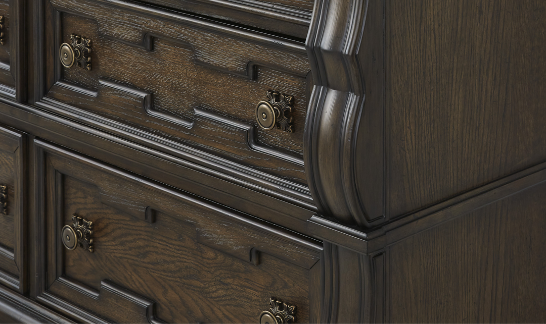 Modern Heritage Maylee 5-Piece Dark Brown Wooden Bedroom Set