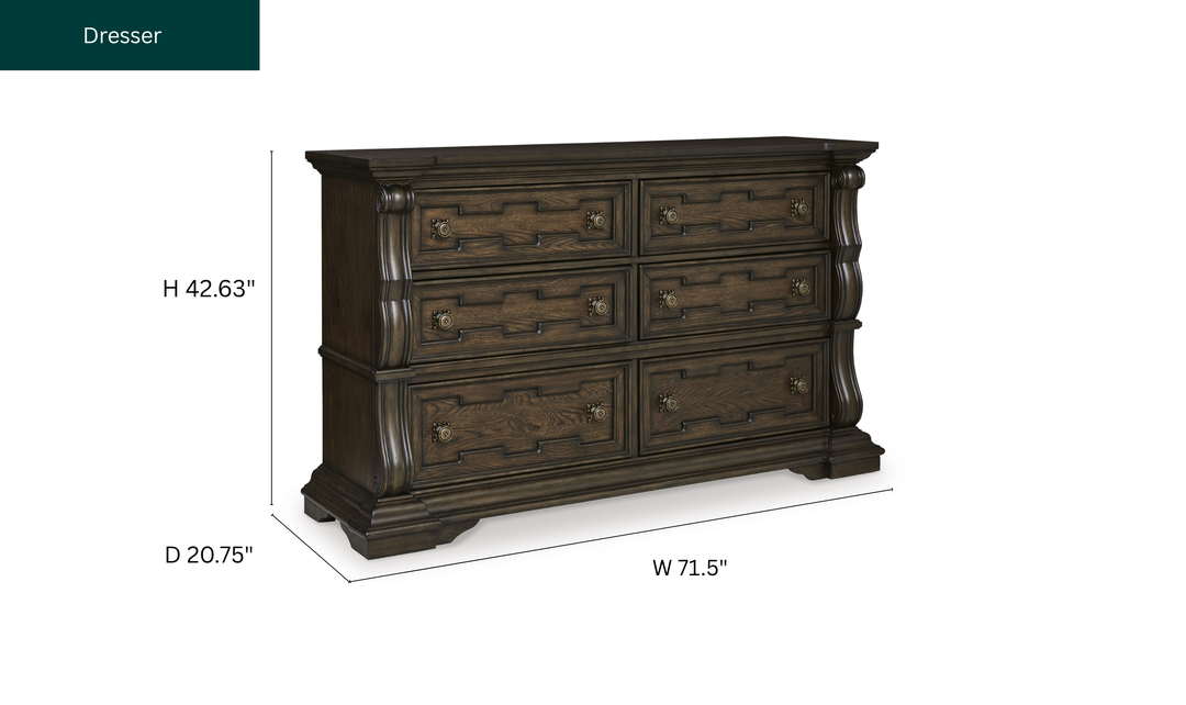 Modern Heritage Maylee 5-Piece Dark Brown Wooden Bedroom Set