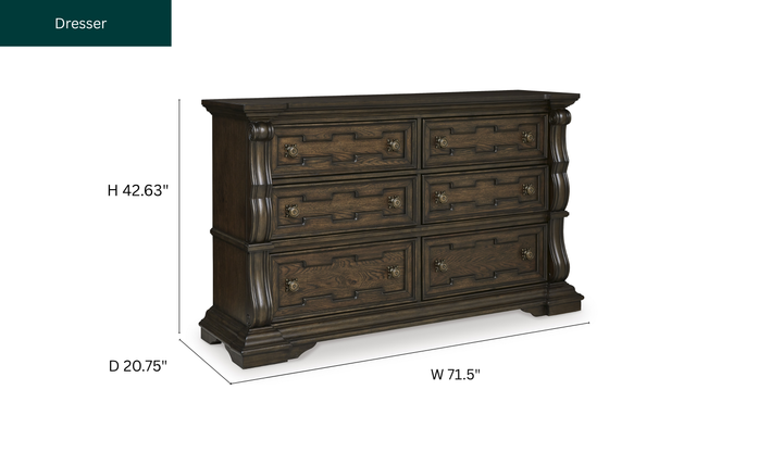Modern Heritage Maylee 5-Piece Dark Brown Wooden Bedroom Set