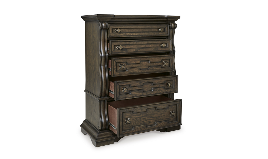 Modern Heritage Maylee Five Drawer Chest-Jennifer Furniture