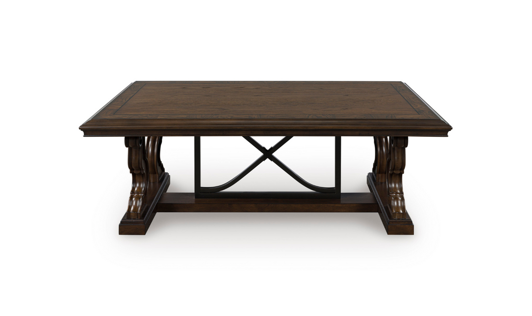Modern Heritage Maylee Traditional Table Set With Swirl Veneers