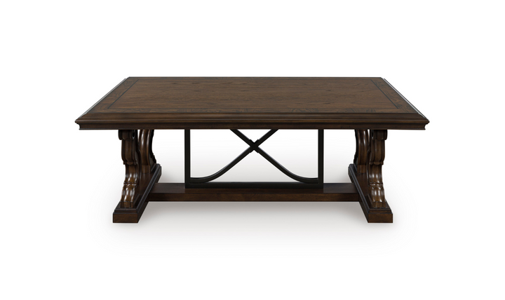 Modern Heritage Maylee Traditional Table Set With Swirl Veneers