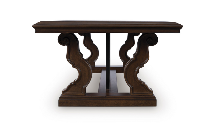 Modern Heritage Maylee Traditional Table Set With Swirl Veneers