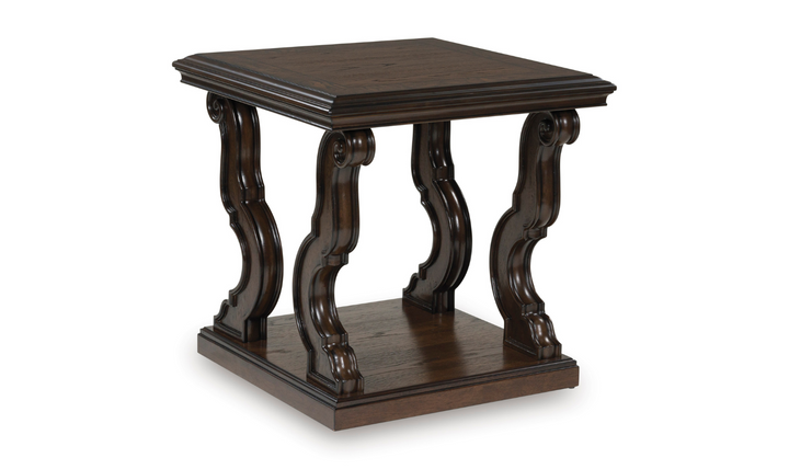 Modern Heritage Maylee Traditional Table Set With Swirl Veneers