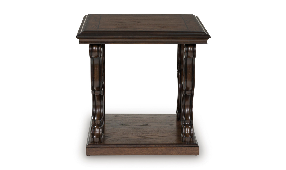 Modern Heritage Maylee Traditional Table Set With Swirl Veneers