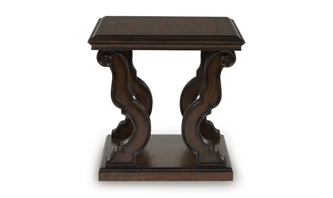 Modern Heritage Maylee Traditional Table Set With Swirl Veneers