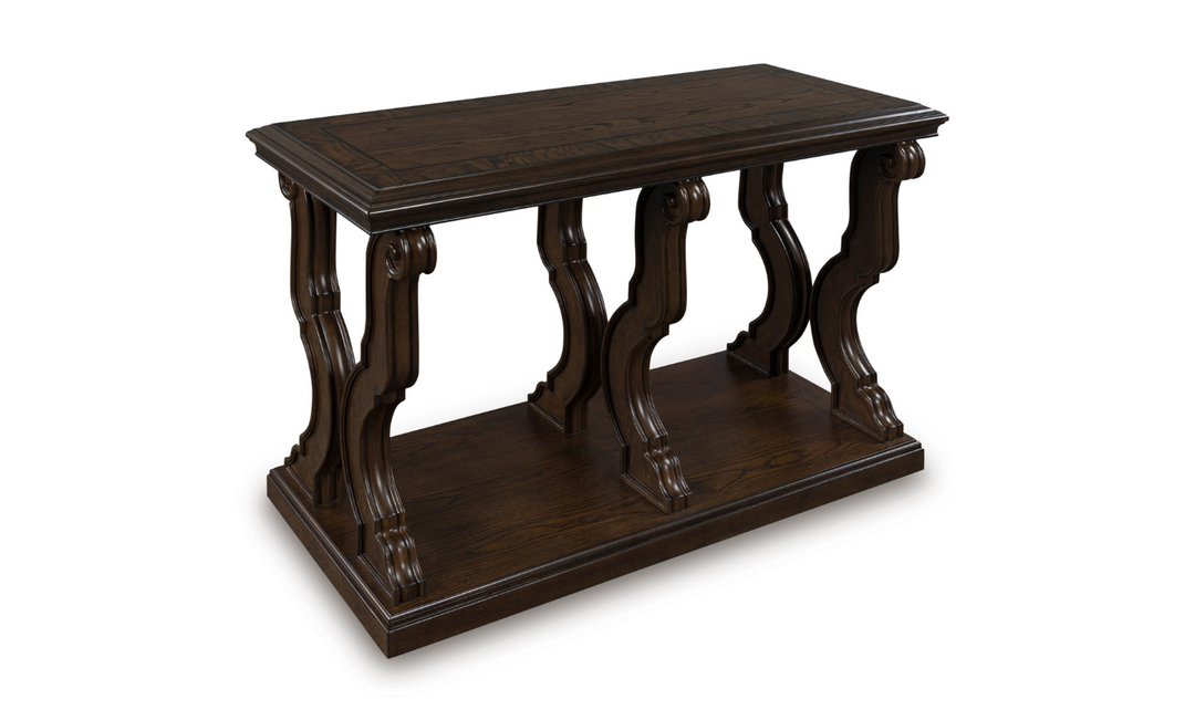 Modern Heritage Maylee Traditional Table Set With Swirl Veneers