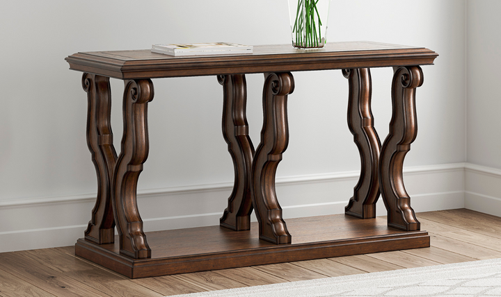 Modern Heritage Maylee Traditional Table Set With Swirl Veneers-jennifer furniture