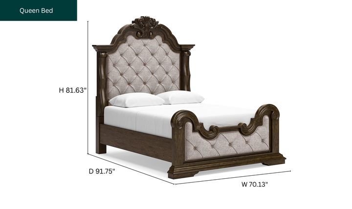 Modern Heritage Maylee Queen Upholstered Bed-Jennifer furniture