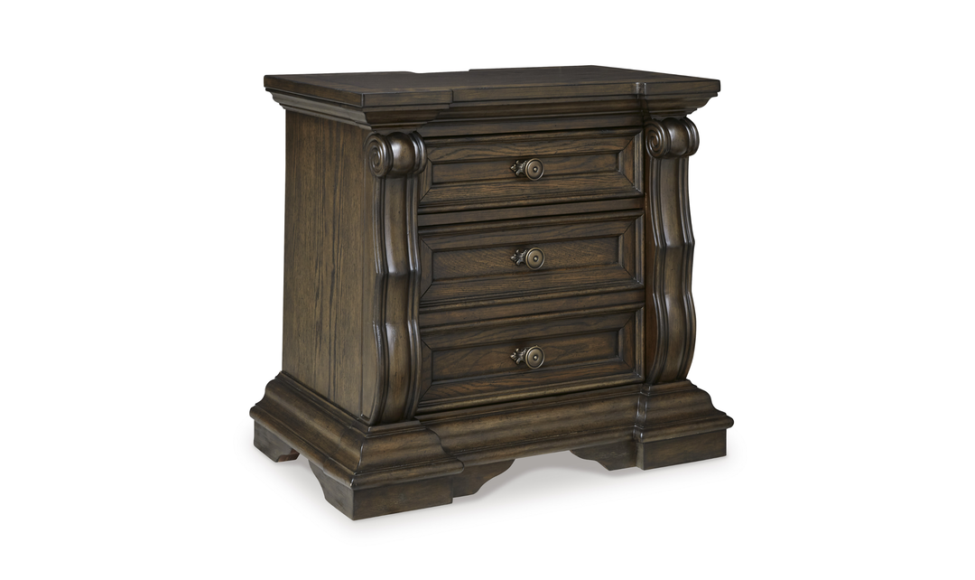 Modern Heritage Maylee Three Drawer Nightstand-Jennifer Furniture