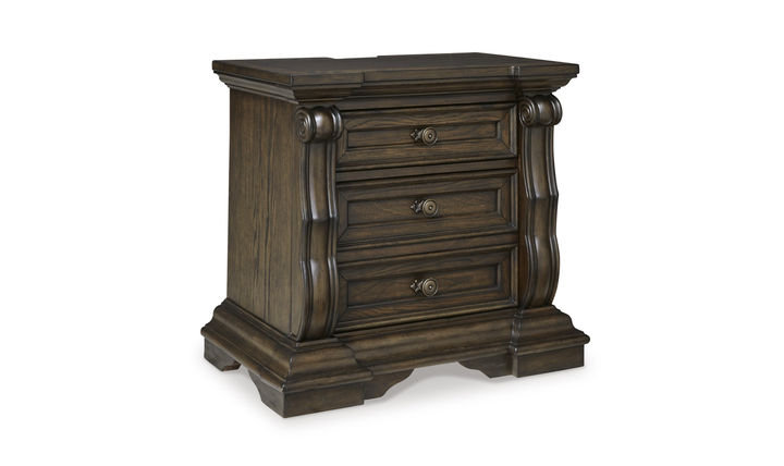 Modern Heritage Maylee Three Drawer Nightstand-Jennifer Furniture
