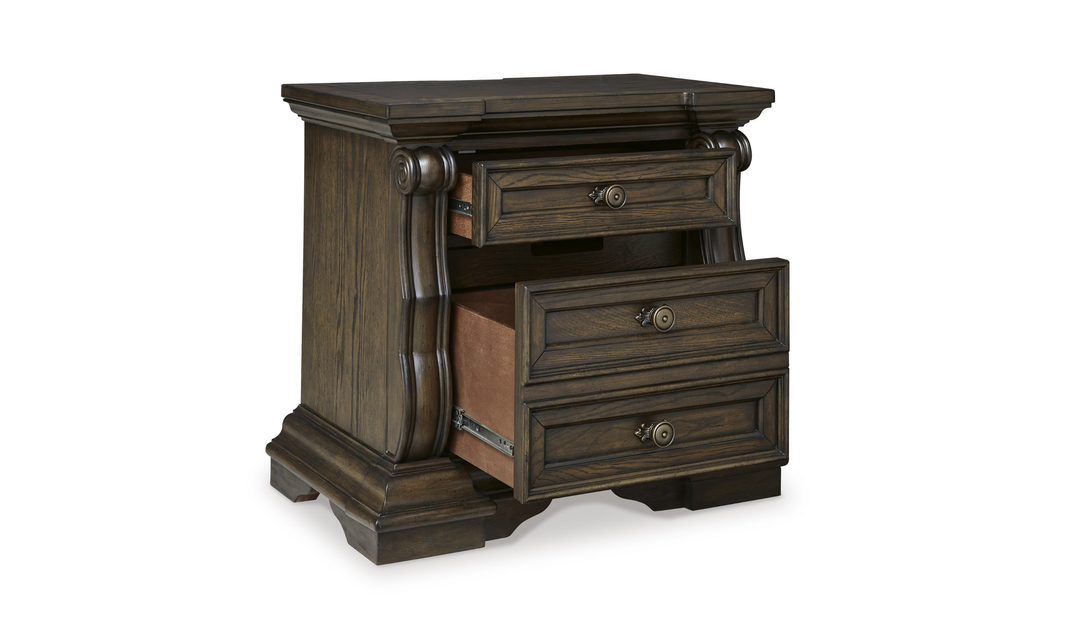 Modern Heritage Maylee Three Drawer Nightstand-Jennifer Furniture