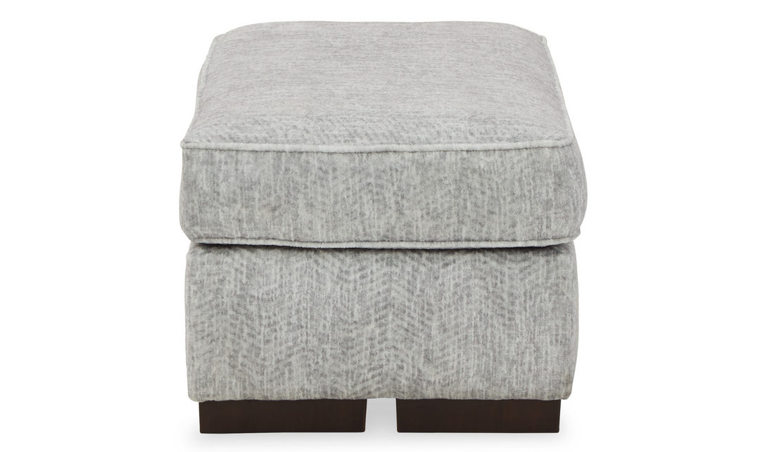 Modern Heritage Mercado Light Gray Fabric Ottoman