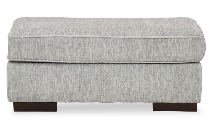 Modern Heritage Mercado Light Gray Fabric Ottoman