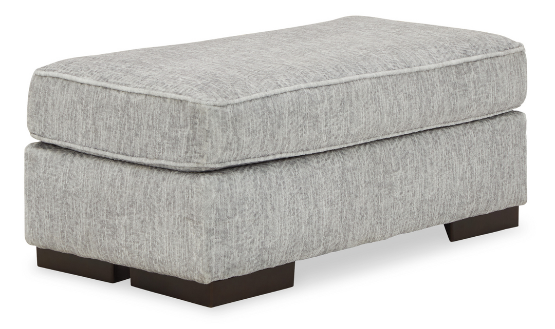 Modern Heritage Mercado Light Gray Fabric Ottoman