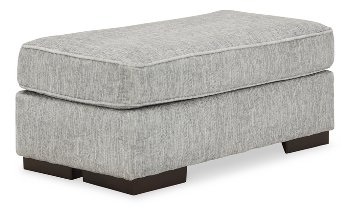 Modern Heritage Mercado Light Gray Fabric Ottoman