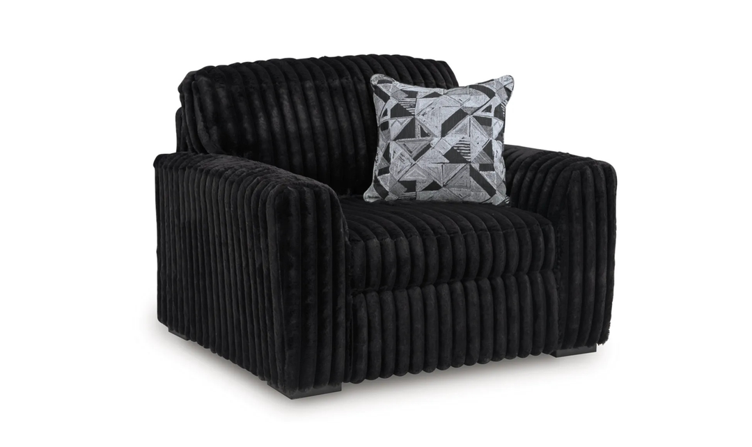 Modern Heritage Midnight-Madness Fabric Chair and a Half-jennifer