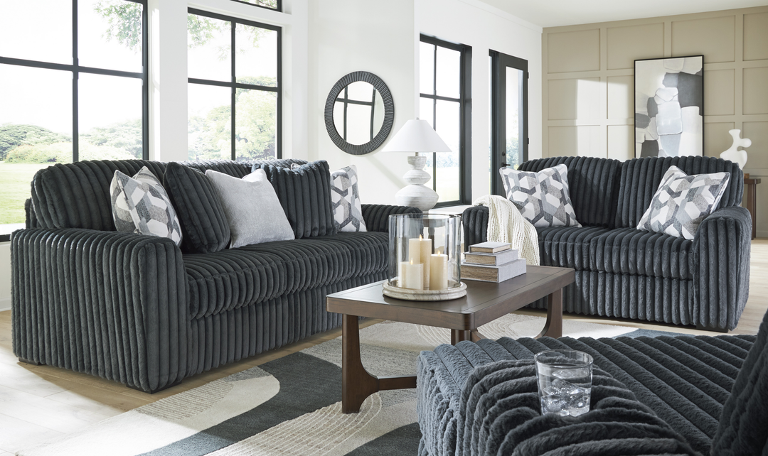 Modern Heritage Midnight-Madness Fabric Living Room Set-Jennifer Furniture