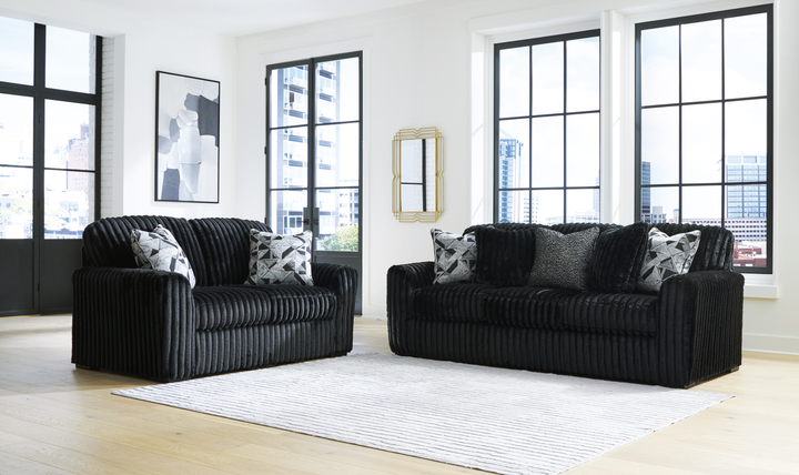 Modern Heritage Midnight-Madness Fabric Living Room Set-Jennifer Furniture