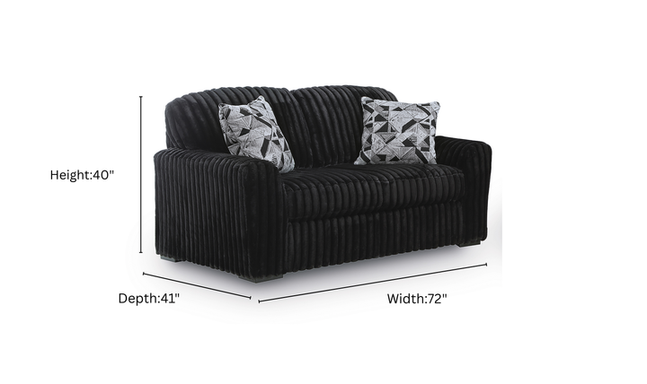 Modern Heritage Midnight-Madness Fabric Living Room Set-Jennifer Furniture