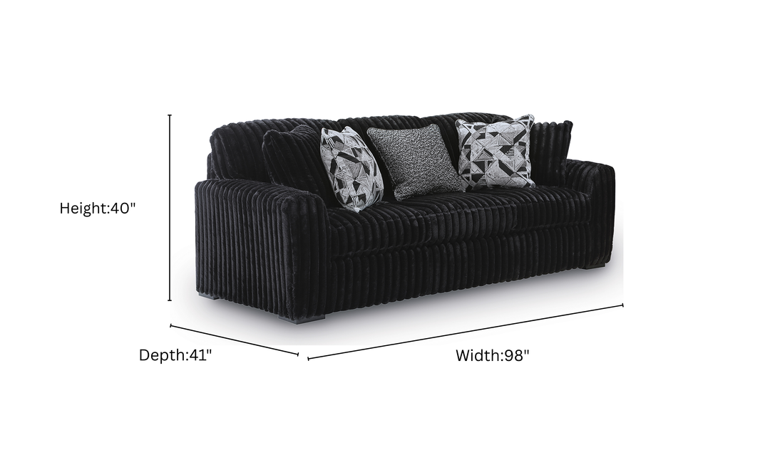 Modern Heritage Midnight-Madness Fabric Living Room Set