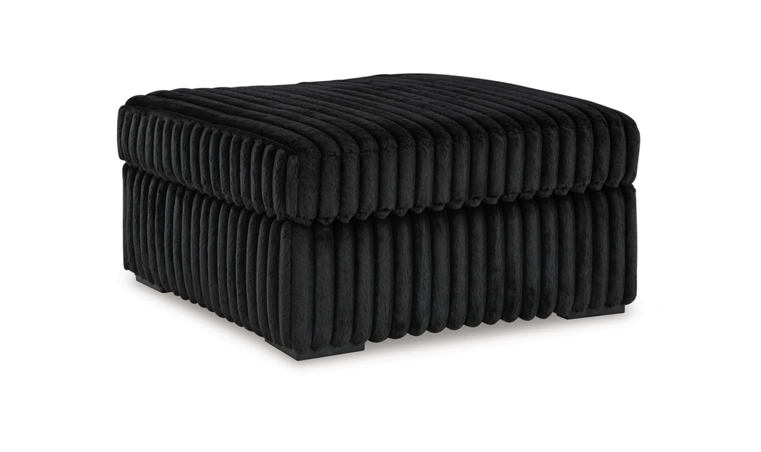 Modern Heritage Oversized Midnight-Madness Accent Ottoman in Fabric