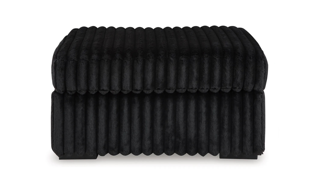 Modern Heritage Oversized Midnight-Madness Accent Ottoman in Fabric