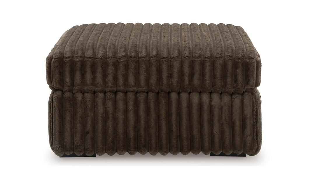 Modern Heritage Oversized Midnight-Madness Accent Ottoman in Fabric