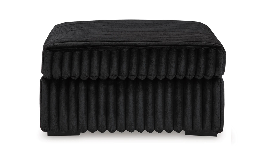 Modern Heritage Oversized Midnight-Madness Accent Ottoman in Fabric