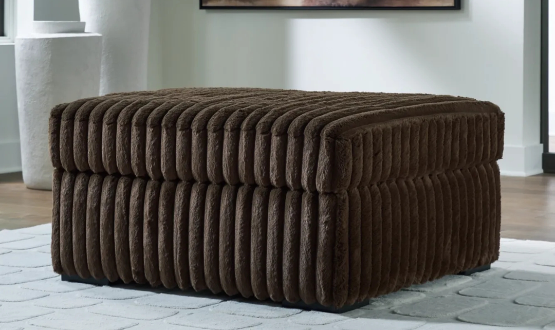 Modern Heritage Oversized Midnight-Madness Accent Ottoman in Fabric